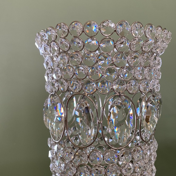 Crystal Hurricane Piller candle holder